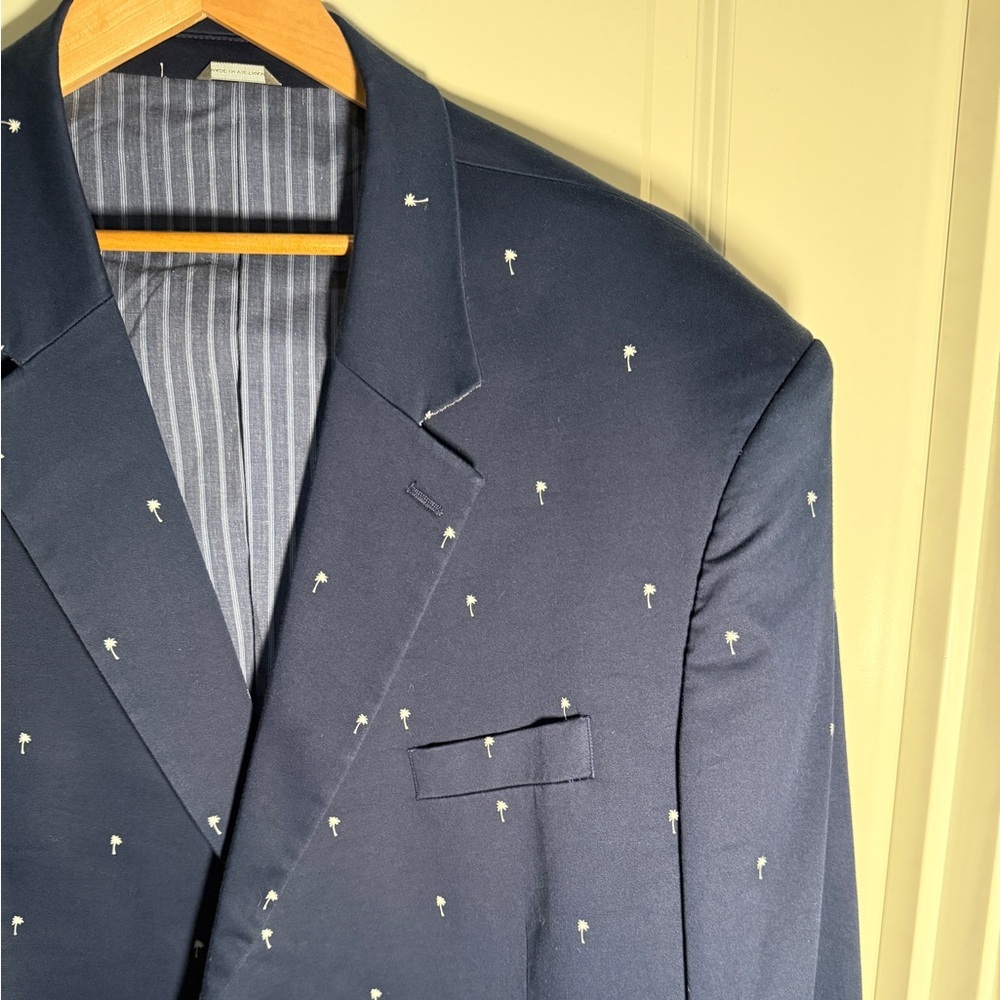 OAK HILL - Men’s Palm Print Cotton Sport Coat - 3XL - 54R - Picture 5 of 15
